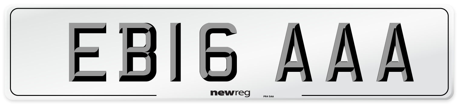 EB16 AAA Number Plate from New Reg